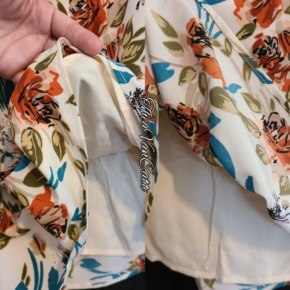 Floral boho fairy cold shoulders flowy short Flutter Sleeves gypsy spring dress! - Picture 4 of 4